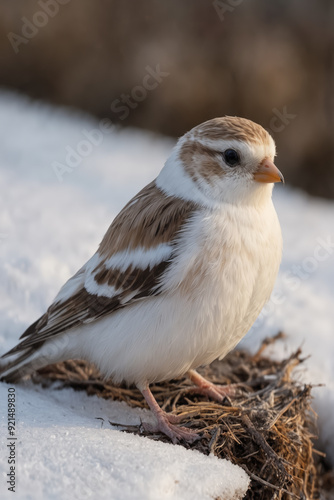 Snow Bunting in Winter