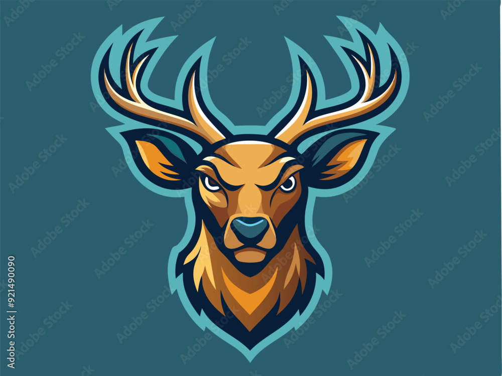 caribou head logo vector illustration caribou head logo vector illustration