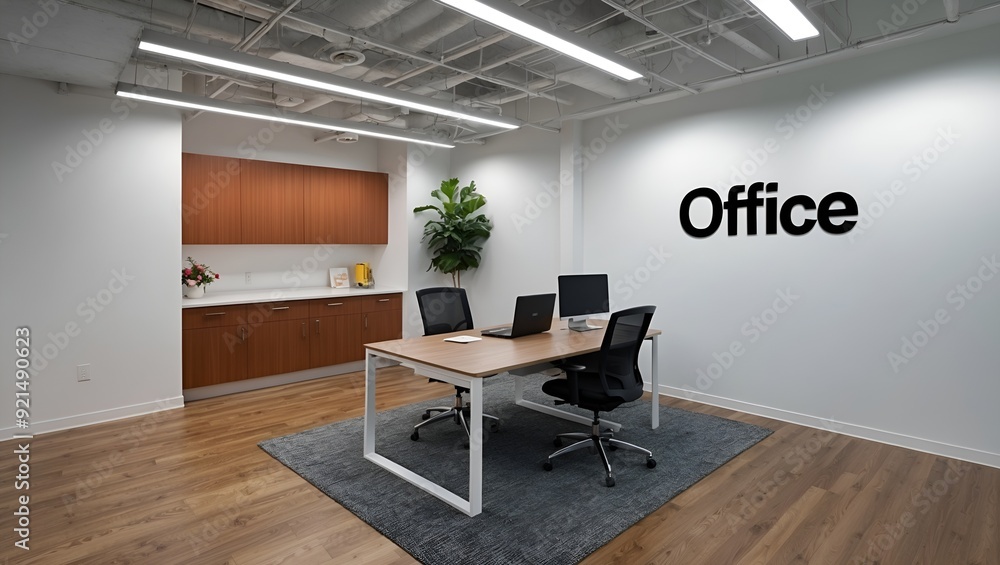 Naklejka premium interior of a room with a table