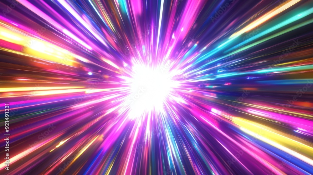 Colorful lightspeed, AI generated Image Colorful lightspeed, AI generated Image