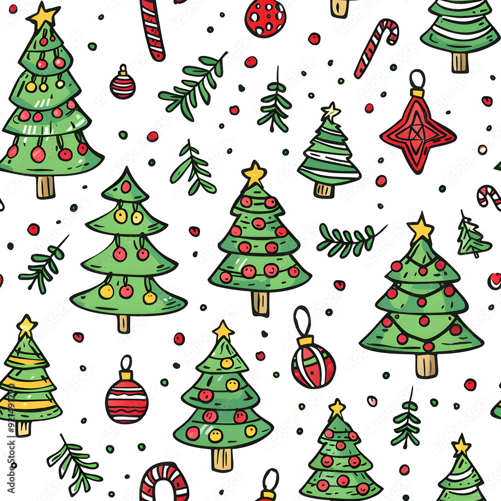 New Year and Christmas 2d cartoon or graphic advertising background, Seamless pattern New Year and Christmas 2d cartoon or graphic advertising background, Seamless pattern