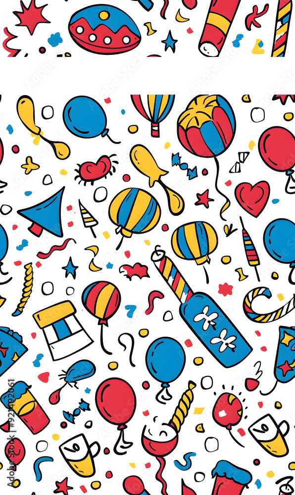 New Year and Christmas 2d cartoon or graphic advertising background, Seamless pattern New Year and Christmas 2d cartoon or graphic advertising background, Seamless pattern