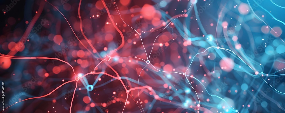 Abstract Network of Interconnected Glowing Lines and Spheres Abstract Network of Interconnected Glowing Lines and Spheres