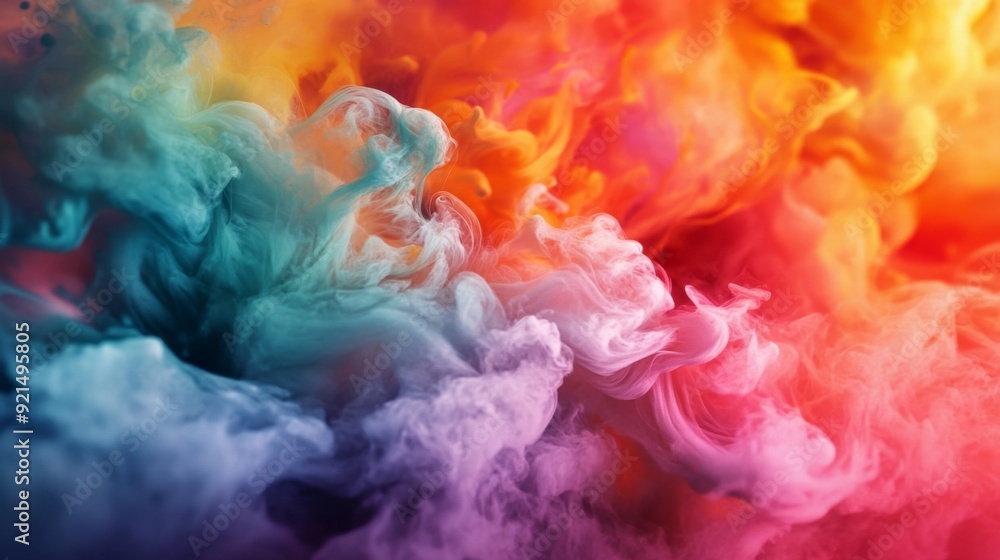 Abstract colorful smoke with flowing textures. Abstract colorful smoke with flowing textures.