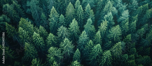 Aerial View of Evergreen Forest