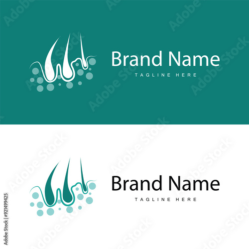 Hair care logo design simple hair skin care silhouette illustration vector template