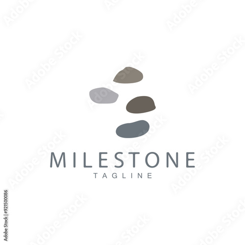 Stone Vector Logo, Stone Design Balance Milestone Vector Templet Symbol Illustration