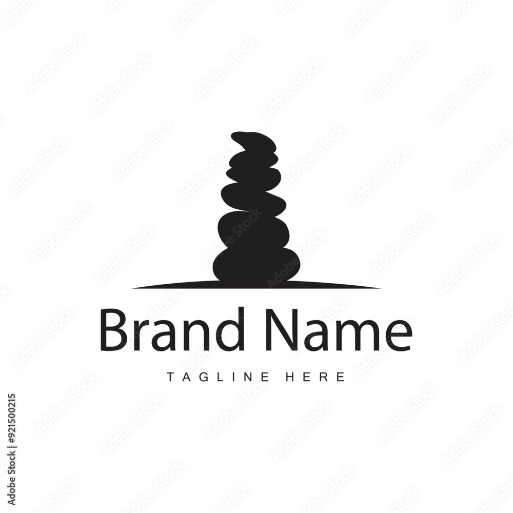 Stone Vector Logo, Stone Design Balance Milestone Vector Templet Symbol Illustration Stone Vector Logo, Stone Design Balance Milestone Vector Templet Symbol Illustration