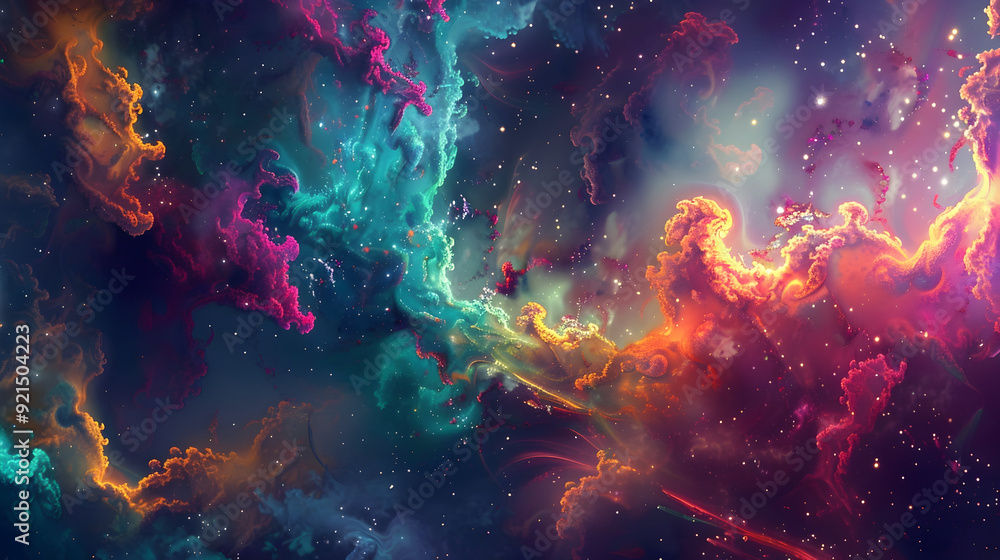 Obraz premium Cosmic Nebula Abstract Background
