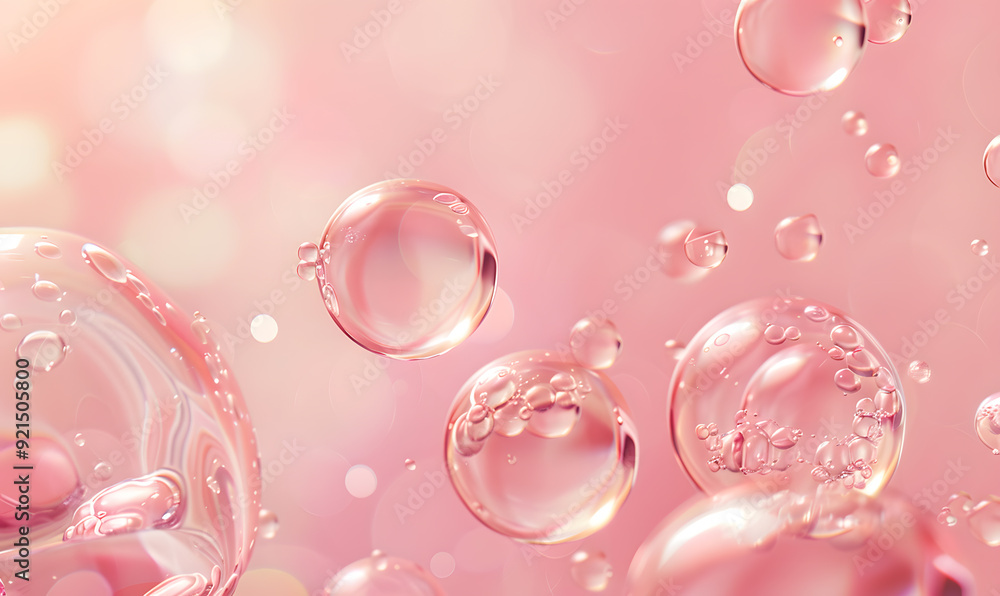 oil bubbles floating against a light background. The bubbles are semi-transparent with a reflective quality oil bubbles floating against a light background. The bubbles are semi-transparent with a reflective quality