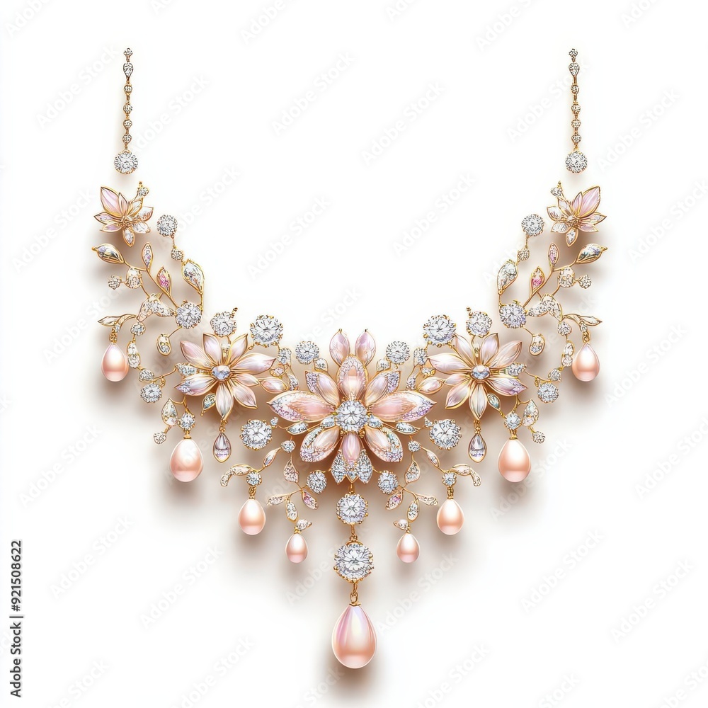 custom made wallpaper toronto digitalElegant modern jewelry, fashion element, neutral tones, isolated on white background