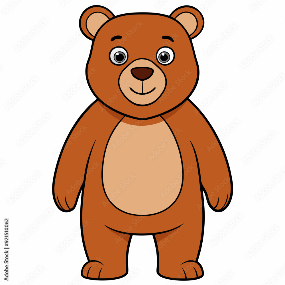 Bear isolated on white, bear vector illustration, Animal vector art, bear silhouette, teddy bear vector icon, brown bear cartoon line art, eps Bear isolated on white, bear vector illustration, Animal vector art, bear silhouette, teddy bear vector icon, brown bear cartoon line art, eps