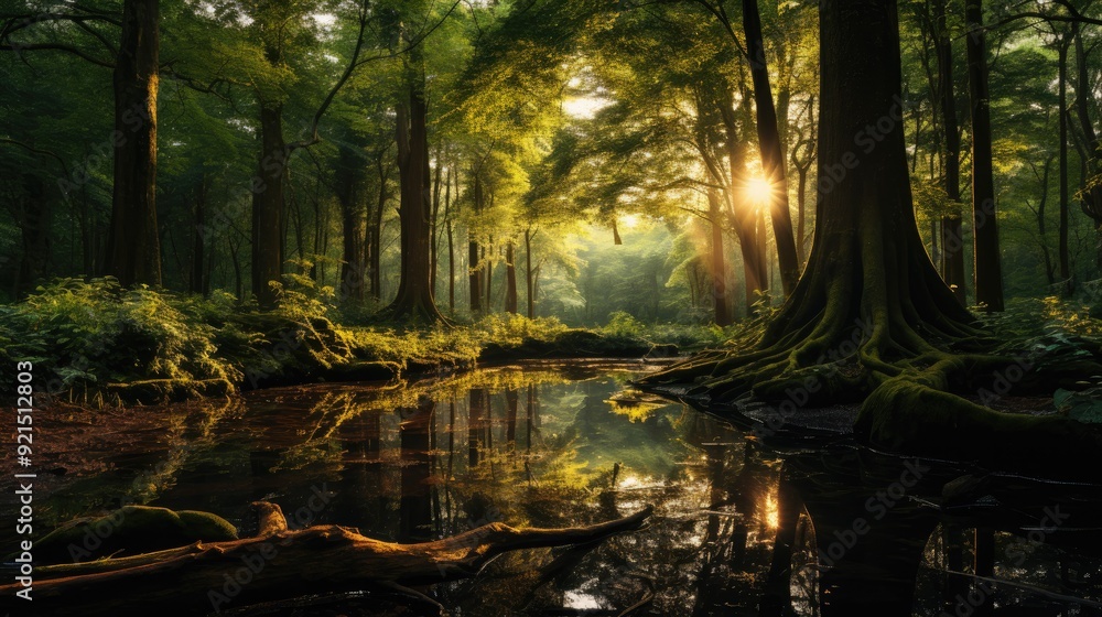 Fototapeta premium beautiful nature landscape panoramic photo