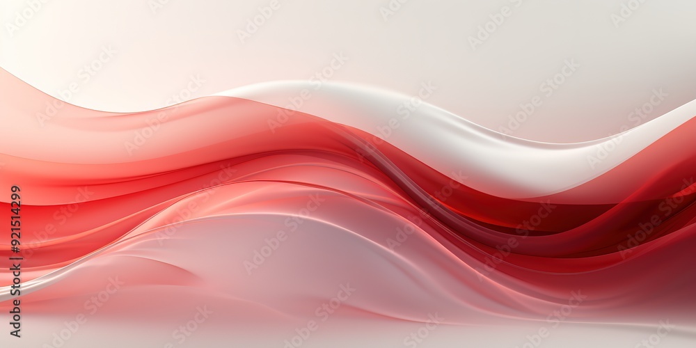 Abstract red and white flowing waves. Abstract red and white flowing waves.