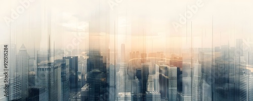 A Cityscape Reflected in the Windows of a Skyscraper