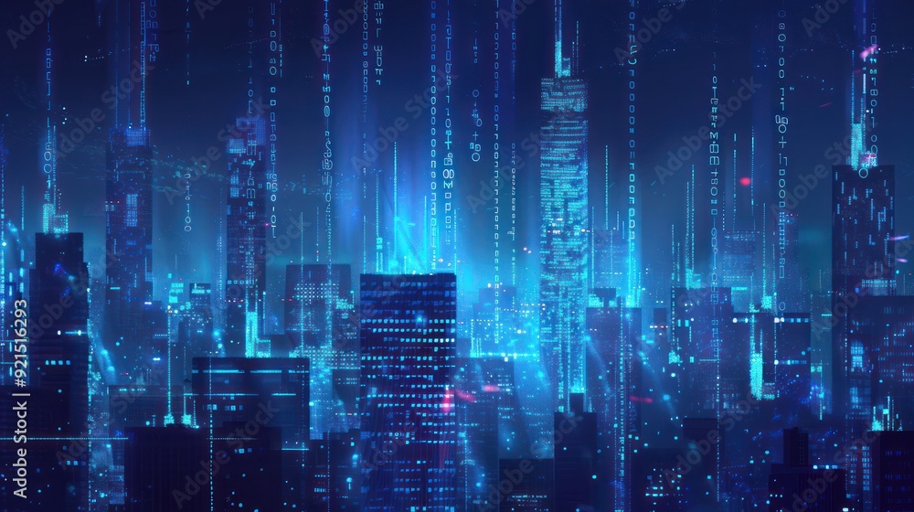 Obraz premium Cyberpunk Cityscape