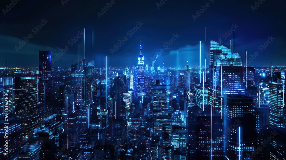 Futuristic Cityscape at Night Futuristic Cityscape at Night