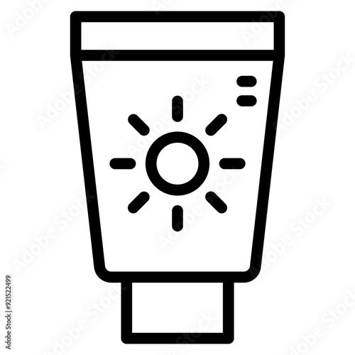 Sunscreen lotion icon