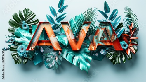 Personalized postcard perfect for decor created in Art Deco Typography.