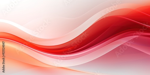 Abstract red and white wave background.