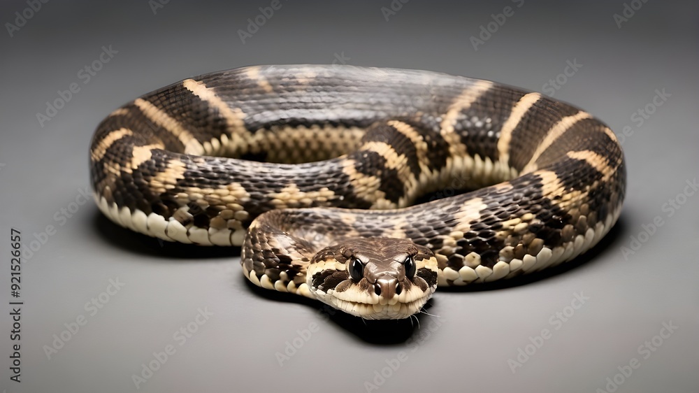 close-up of a potentially harmful object lone rattlesnake on clear backdrop close-up of a potentially harmful object lone rattlesnake on clear backdrop