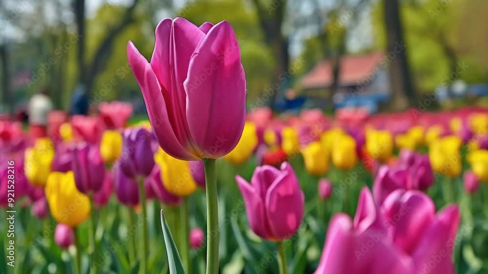 red and yellow tulips
