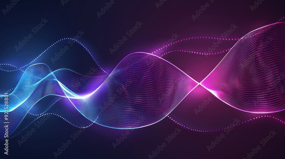 Abstract Wavy Lines of Blue and Pink Abstract Wavy Lines of Blue and Pink