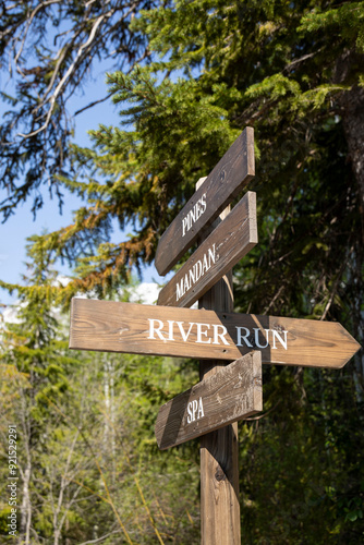 Ski Resort Signs in Sundance, Utah photo