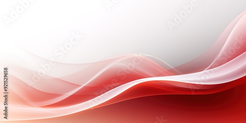 Abstract red and white wave background.