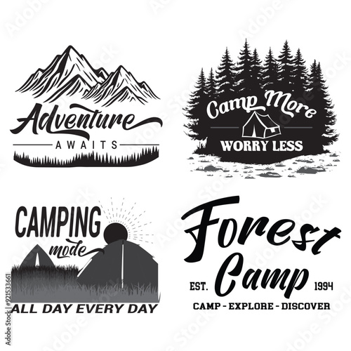 Camping Quotes for T shirt Design and Crafting