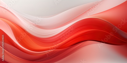 Abstract red and white wave pattern background.