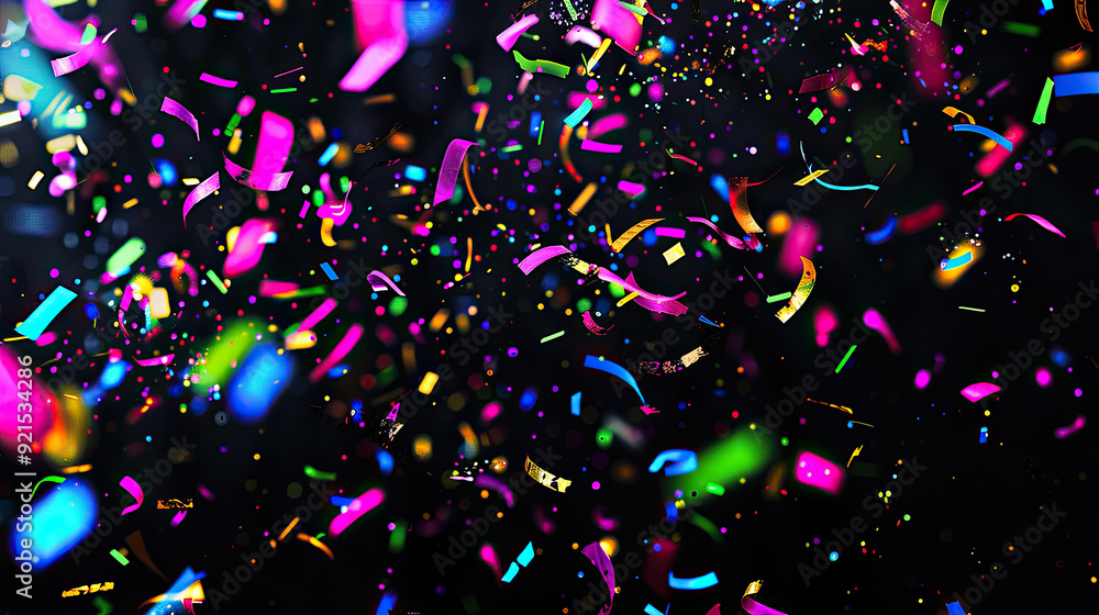 Fluorescent Confetti Burst