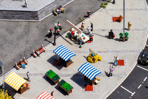 Mercado na rua em miniatura.  photo