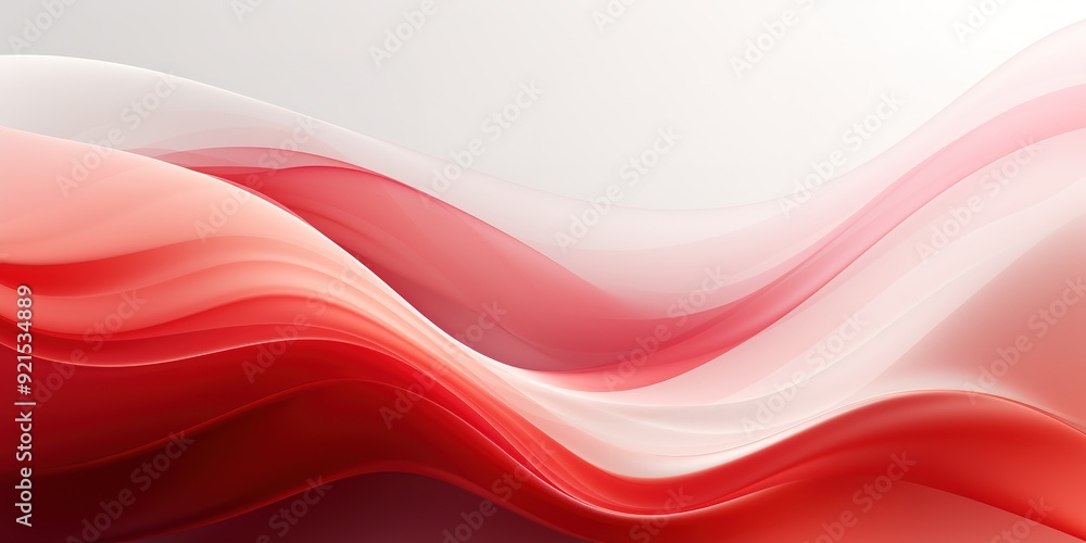 Abstract red and white waves background. Abstract red and white waves background.