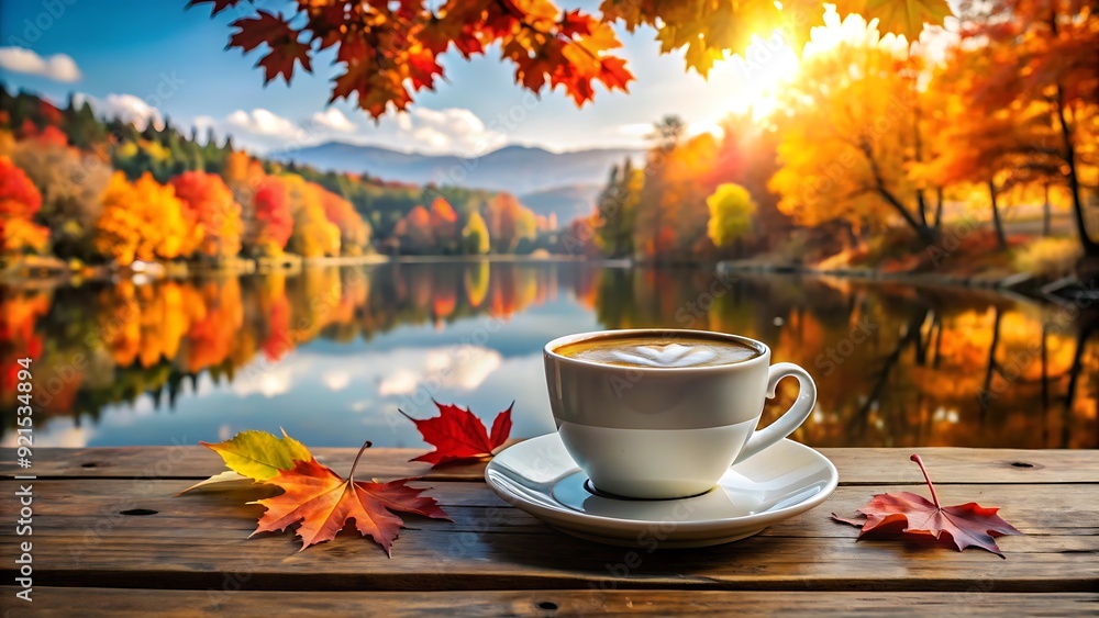 Autumn Coffee Break by the Lake. Autumn Coffee Break by the Lake.