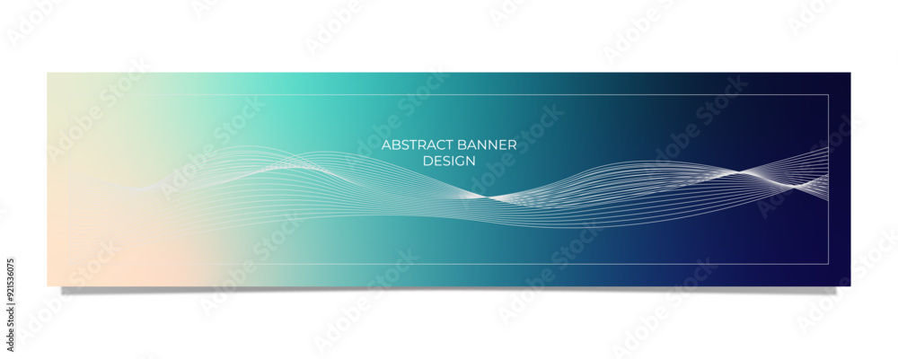 BANNER 40 WITH ABSTRACT WAVE DESIGN BANNER 40 WITH ABSTRACT WAVE DESIGN