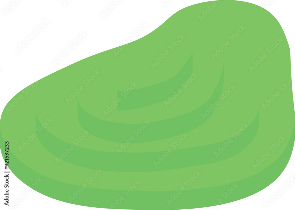 Isometric view of a green golf field putting green Isometric view of a green golf field putting green