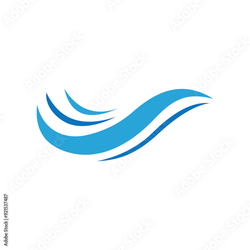 Wallpaper Mural abstract vector design logo modern template simple symbol logo icon waves Torontodigital.ca