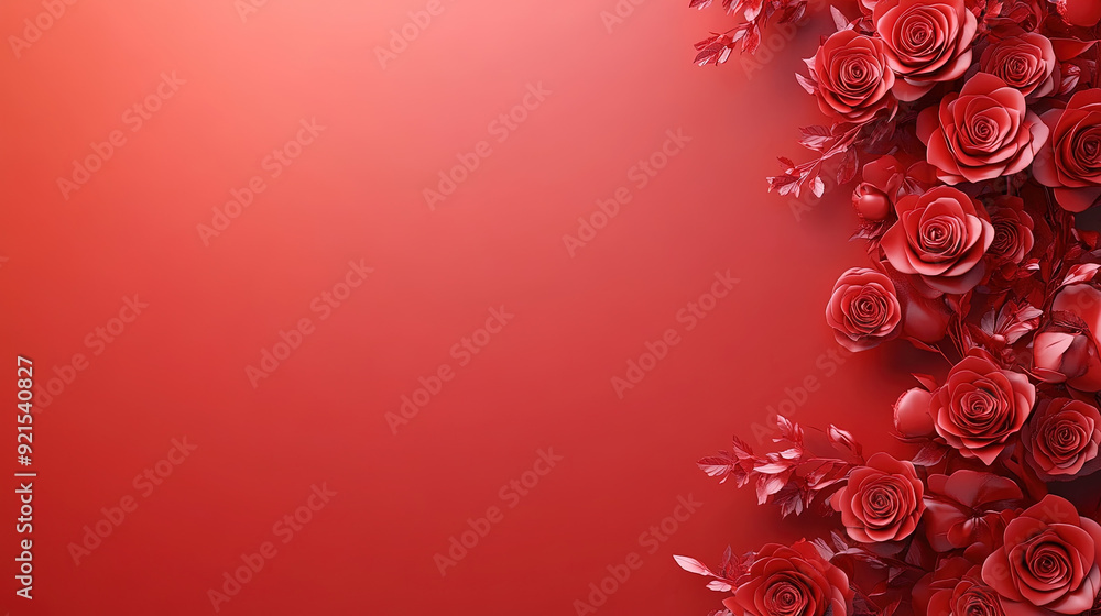 Floral background with copy space. Happy Mother's Day. Women's Day. Happy Wedding. Greeting Card. Flowers background. Floral frame border. Flowers with red background. Copy space area for text Floral background with copy space. Happy Mother's Day. Women's Day. Happy Wedding. Greeting Card. Flowers background. Floral frame border. Flowers with red background. Copy space area for text
