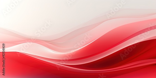 Abstract red and white wavy background.