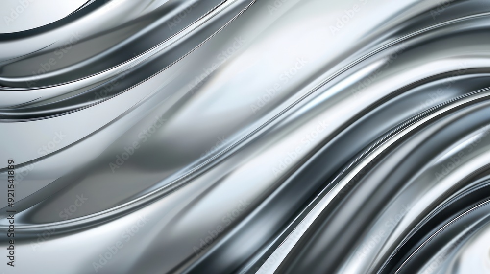 Abstract Silver Flowing Waves Abstract Silver Flowing Waves