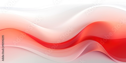 Abstract red and white wavy background.