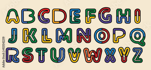 Simple Colorful Modern Alphabet Letter
