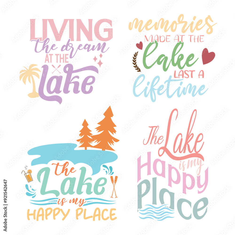Lake Quotes Design Set Lake Quotes Design Set
