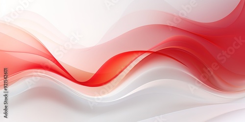 Abstract red and white wavy background.