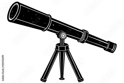 telescope icon, telescope vector silhouette
