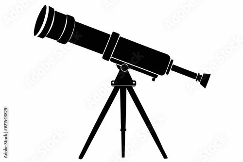 Telescope Silhouette SVG, Vector Silhouette Of Telescope
