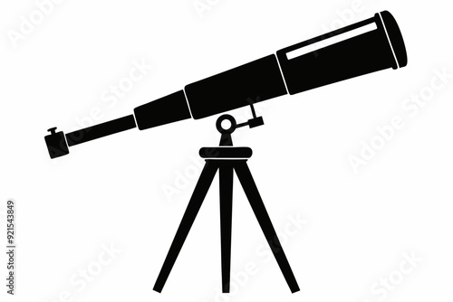 telescope icon, telescope vector silhouette
