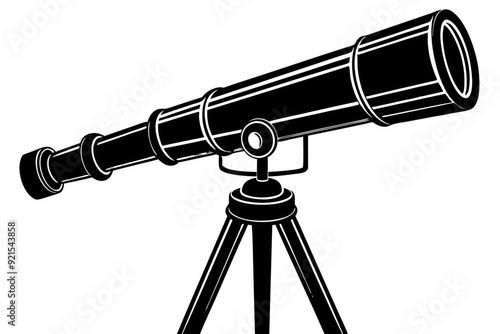 telescope icon, telescope vector silhouette
