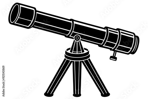 Telescope Silhouette SVG, Vector Silhouette Of Telescope
